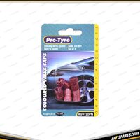 5 Pcs of Pro-Tyre Valve Caps - Anodized Pink Colour Fits Any Valve System