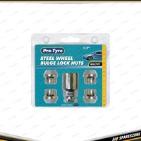 5 Pcs of Pro-Tyre Open Ended Steel Wheel Lock Nut Set 1/2 Inch Tyre Accessories