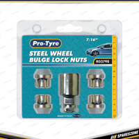 5 Pcs of Pro-Tyre Lock Nut Set - Bulge Open Ended Steel Wheel 7/16 Inch