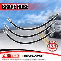 3 Pcs Protex Rear Brake Hoses for Ford Fairmont Falcon XB XC XD XE 1973-1984