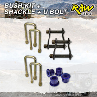 Rear RAW 4x4 Leaf Springs Bush Shackle U-bolt Kit for Mazda BT50 07-On