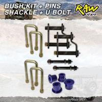 Rear RAW 4x4 Leaf Springs Bush Shackle U-bolt Kit for Mazda BT50 20-On