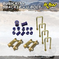 Rear RAW 4x4 Leaf Bush Shackle U-bolt Kit for Toyota Hilux N90 for RL960 & RL966