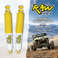 2 x Front 50mm Lift RAW 4x4 Nitro Max Shock Absorbers for Toyota Landcruiser 100