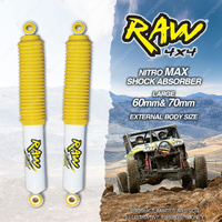 2 Rear 50-75mm RAW 4x4 Nitro Max Shock Absorbers for Toyota Hilux LN RN 105 106
