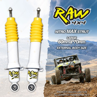 2 x Front 50mm Lift RAW 4x4 Nitro Max Shock Absorbers for Nissan Pathfinder R51