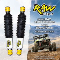 Front 100mm Lift RAW 4x4 Nitro Max Shock Absorbers for Toyota Landcruiser 80 105