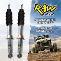 Front 50mm Lift RAW 4x4 Predator Silver Shocks for Mitsubishi Pajero NM NP NS NT