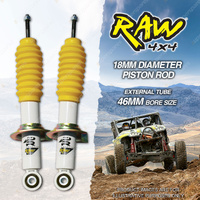 Front 50mm RAW 4x4 Predator WHITE BODY Shock Absorbers for Nissan Navara D40 ALL