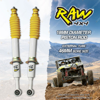 2 x Front 50mm Lift RAW 4x4 Predator Shock Absorbers for Toyota Prado 120 Series