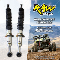 2 Front 50mm RAW 4x4 Predator Shock Absorbers for Toyota Landcruiser 200 Series