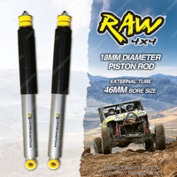 2 x Rear 50mm Lift RAW 4x4 Predator Shock Absorbers for Toyota Prado 90 Series