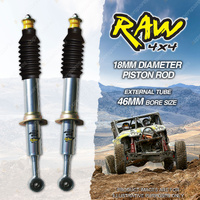 2 x Front 50mm Lift RAW 4x4 Predator Shock Absorbers for Toyota Fortuner GUN156R