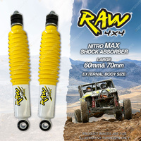 2 x Front 50mm Lift RAW 4x4 Nitro Max Shock Absorbers for Dodge Ram 2500