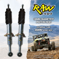 2 x Front 40mm Lift RAW 4x4 Predator Silver Shock Absorbers for Ford Everest UA