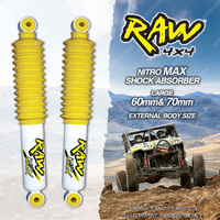 2 Rear 0-50mm Lift RAW 4x4 Nitro Max Shocks for Mitsubishi Pajero NH NJ 4 Cyl