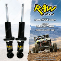 2x Front 40-75mm Lift RAW 4x4 Nitro Max Shocks for Ford Ranger Next Gen RA 22+