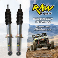 2x Front 0-50mm Lift RAW 4x4 Predator Shocks for Mitsubishi Pajero Evo W55 98-On