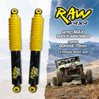 2 x Rear 50mm Lift RAW 4x4 Nitro Max Shock Absorbers for Volkswagen Amarok 22-On