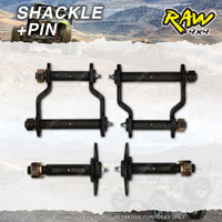 Front RAW 4X4 Springs Shackles + Pins for Toyota Hilux LN YN RN 65 97 105 106