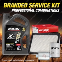 Oil Air Fuel Filter 5L PRO15W40 Oil Service Kit for Ford Falcon AU I-III 6cyl 4L