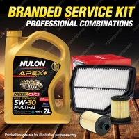 Oil Air Fuel Filter + 7L APX5W30C23 Service Kit for Holden Captiva CG II 4cyl
