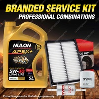 Oil Air Fuel Filter + 5L APX5W30D1 Service Kit for Mazda Mazda 3 BK 4cyl 2L