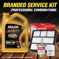 Oil Air Fuel Filter 5L APX10W40 Oil Service Kit for Mitsubishi Magna TL AWD 3.5L
