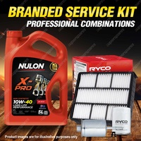 Oil Air Fuel Filter + 5L XPR10W40 Oil Service Kit for Mitsubishi Magna TL 3.5L 
