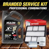 Oil Air Fuel Filter + 5L PRO15W40 Oil Service Kit for Mitsubishi Verada KJ 3.5L 