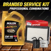 Oil Air Fuel Filter + 5L APX5W40 Service Kit for Subaru Impreza GC8 WRX 4cyl 2L