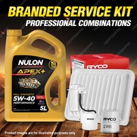 Oil Air Fuel Filter + 5L APX5W40 Oil Service Kit for Toyota Corolla ZRE152R 4cyl