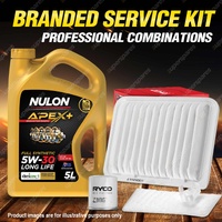 Oil Air Fuel Filter + 5L APX5W30D1 Service Kit for Toyota Yaris NCP130R 4cyl