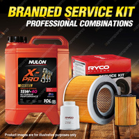 Ryco Oil Air Fuel Filter 10L XPRHD15W40 Oil Kit for Nissan Patrol GU II III IV