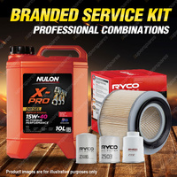Ryco Oil Air Fuel Filter 10L XPRHD15W40 Engine Oil for Nissan Patrol GU I II III