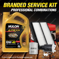 Ryco Oil Air Fuel Filter 5L APX10W40 Oil Service Kit for Honda Odyssey RA 2.3L