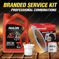 Ryco Oil Air Fuel Filter 5L XPR15W40 Oil Service Kit for Mazda B2200 Bravo 2.2L