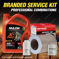 Ryco Oil Air Fuel Filter 7L XPRHD15W40 Service Kit for Landcruiser LJ70 2.4L