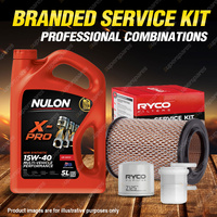 Ryco Oil Air Fuel Filter 5L XPR15W40 Oil Service Kit for Suzuki Stockman 1.0L