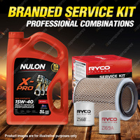 Ryco Oil Air Fuel Filter 5L XPR15W40 Oil Service Kit for Holden Shuttle WFR11
