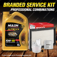 Ryco Oil Air Fuel Filter 5L APX10W40 Service Kit for Nissan Pulsar N16 1.6 1.8