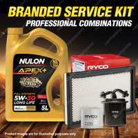 Ryco Oil Air Fuel Filter 5L APX5W30D1 Service Kit for Subaru Outback BG9 2.5L