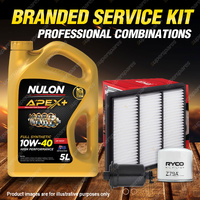 Ryco Oil Air Fuel Filter 5L APX10W40 Oil Service Kit for Mitsubishi Verada KR KS