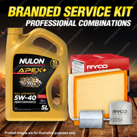 Ryco Oil Air Fuel Filter 5L APX5W40 Eng. Oil Service Kit for Audi A4 B6 3.0L V6