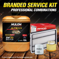 Ryco Oil Air Fuel Filter 10L APX5W30C23 Oil for Toyota Hiace KDH201 KDH221 223