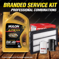 Ryco Oil Air Fuel Filter 5L APX5W40 Service Kit for Hyundai Santa Fe CM 06-09