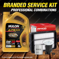 Ryco Oil Air Fuel Filter 5L APX5W30D1 Oil Service Kit for Mitsubishi Lancer CJ
