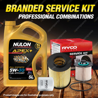 Ryco Oil Air Fuel Filter 5L APX5W30A5 Service Kit for Ford Focus LZ Kuga TF 2.0L