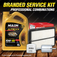 Ryco Oil Air Fuel Filter 5L APX10W40 Service Kit for GREAT WALL V240 Wingle 5
