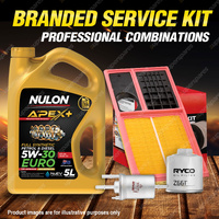 Ryco Oil Air Fuel Filter 5L APX5W30C3 Service Kit for Volkswagen Polo 6R 9N 1.4L